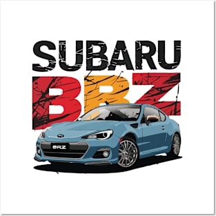 Subaru BRZ Vintage Car Posters and Art